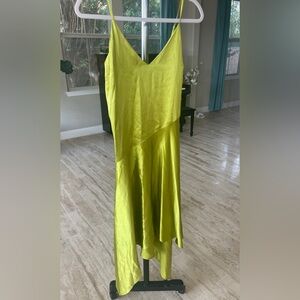 Fleur du Mal Lime Green Midi Dress